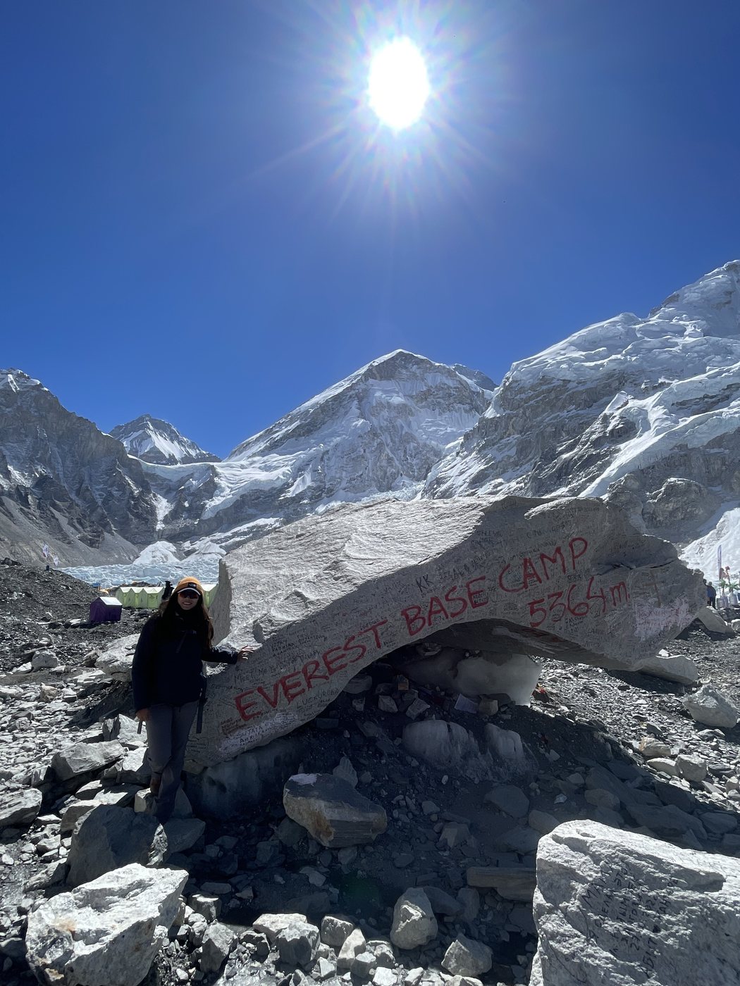 Katiana at Everest Base Camp, 5,364 m
