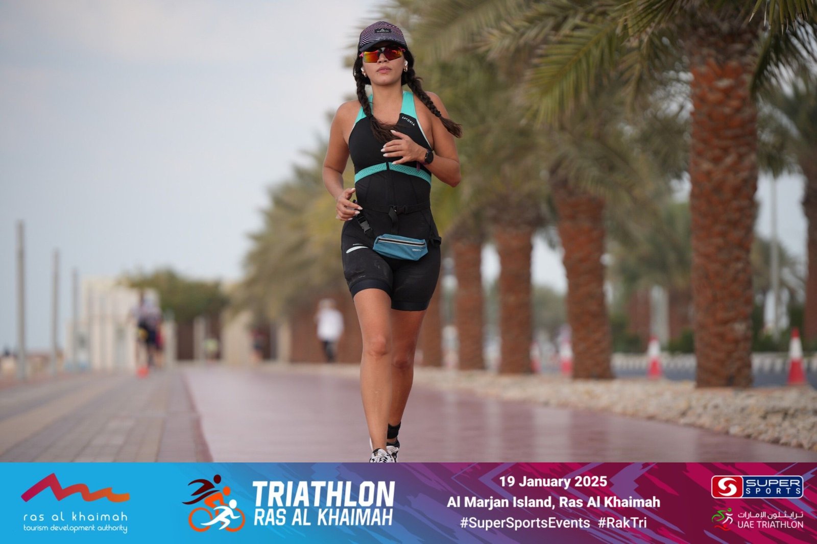 Katiana racing the Triathlon Ras Al Khaimah, Al Marjan Island